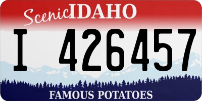 ID license plate I426457