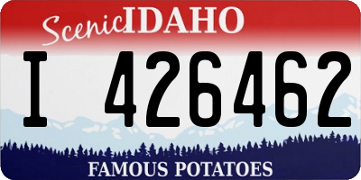 ID license plate I426462