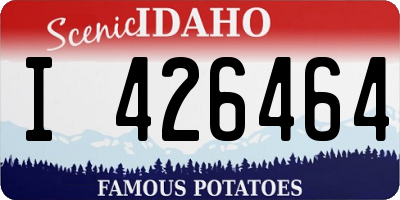 ID license plate I426464