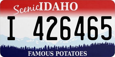 ID license plate I426465