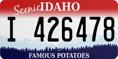 ID license plate I426478