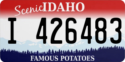 ID license plate I426483