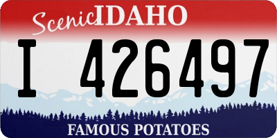 ID license plate I426497