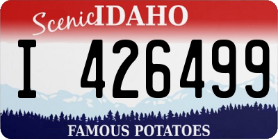 ID license plate I426499