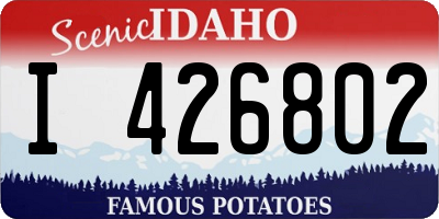 ID license plate I426802