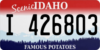 ID license plate I426803