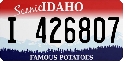 ID license plate I426807