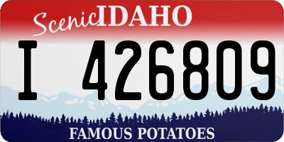ID license plate I426809