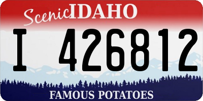 ID license plate I426812