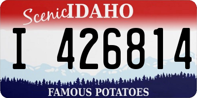 ID license plate I426814