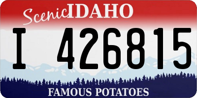 ID license plate I426815