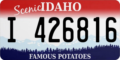 ID license plate I426816