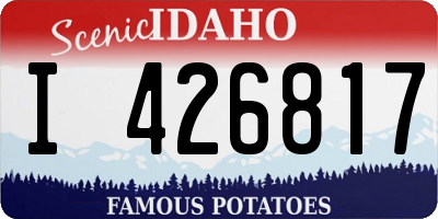 ID license plate I426817