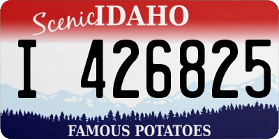 ID license plate I426825