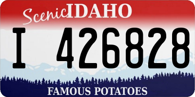 ID license plate I426828