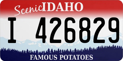 ID license plate I426829