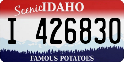 ID license plate I426830