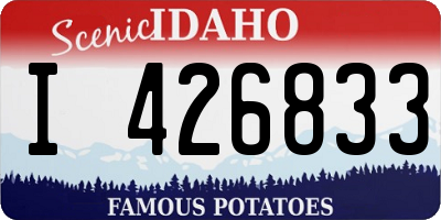 ID license plate I426833