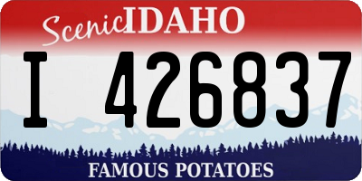 ID license plate I426837
