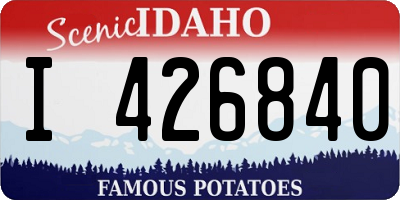 ID license plate I426840
