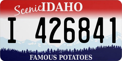 ID license plate I426841