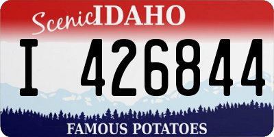 ID license plate I426844