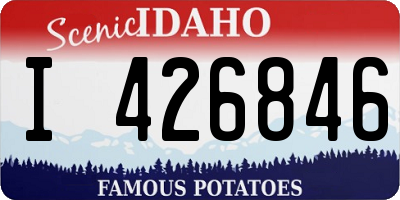 ID license plate I426846