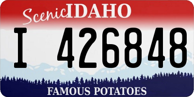 ID license plate I426848