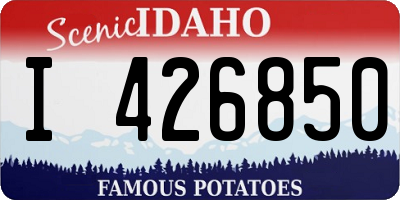 ID license plate I426850
