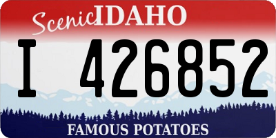 ID license plate I426852