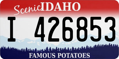 ID license plate I426853