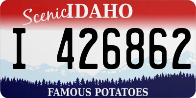 ID license plate I426862