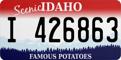 ID license plate I426863