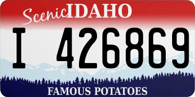 ID license plate I426869