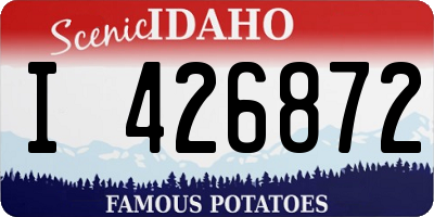 ID license plate I426872