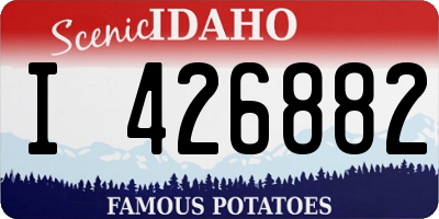 ID license plate I426882