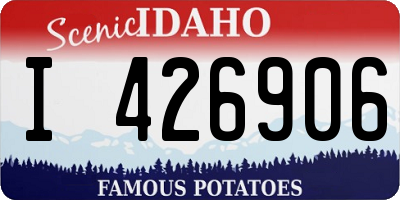 ID license plate I426906