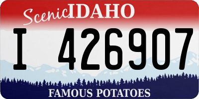 ID license plate I426907