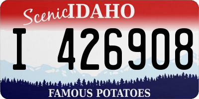 ID license plate I426908