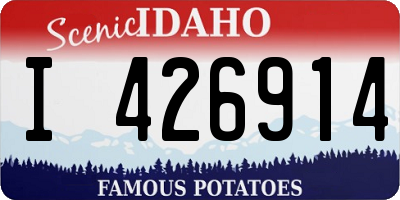 ID license plate I426914