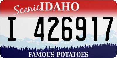 ID license plate I426917