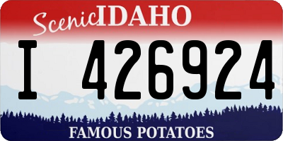 ID license plate I426924