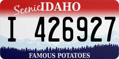 ID license plate I426927