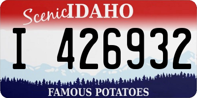 ID license plate I426932