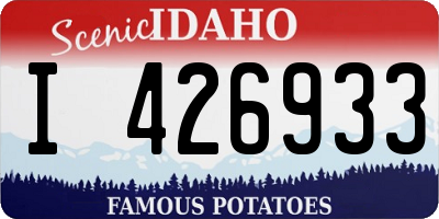 ID license plate I426933
