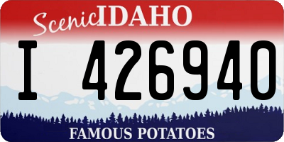 ID license plate I426940