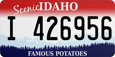 ID license plate I426956