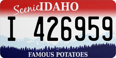 ID license plate I426959