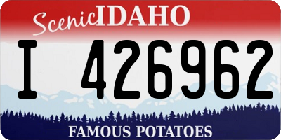 ID license plate I426962