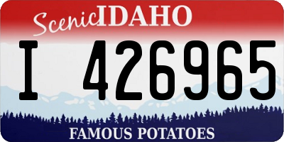 ID license plate I426965